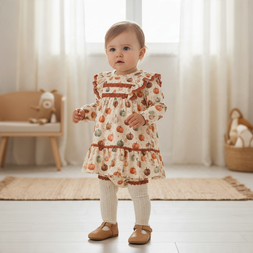Conjunto Bebé Niña Vestido Calabazas BABY FERR