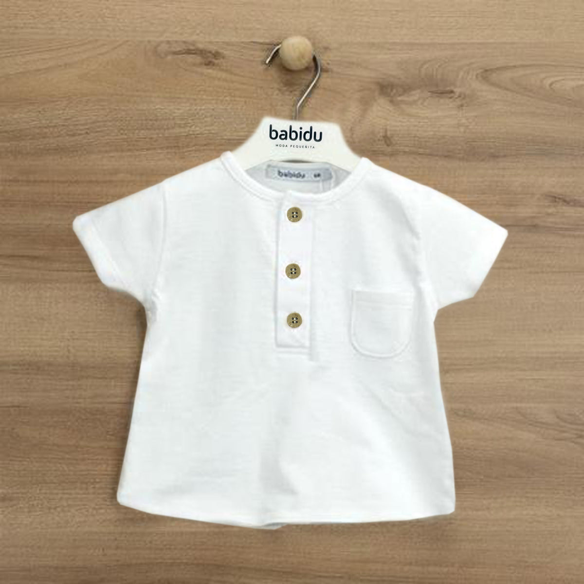Camiseta Blanca Básica Bebé – Algodón Premium