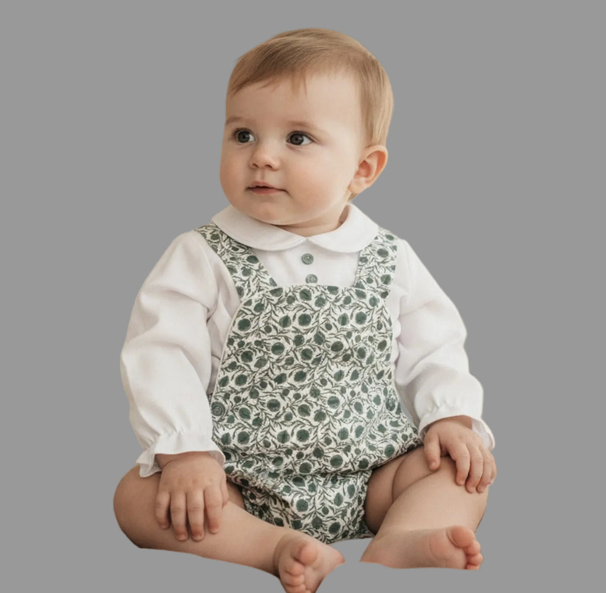 Conjunto Peto Verde Estampado con Blusa BABY FERR