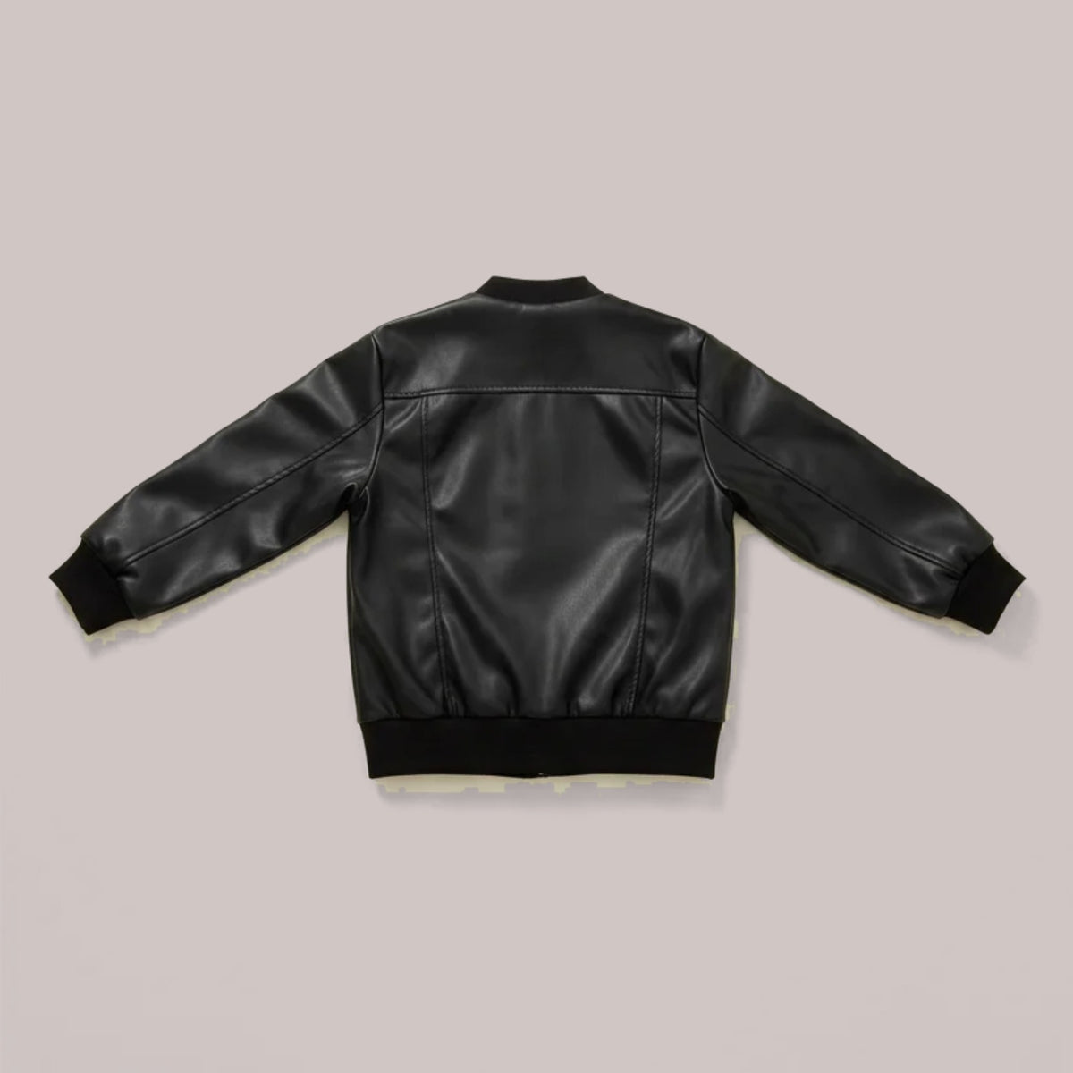 Chaqueta Bomber Polipiel Negra