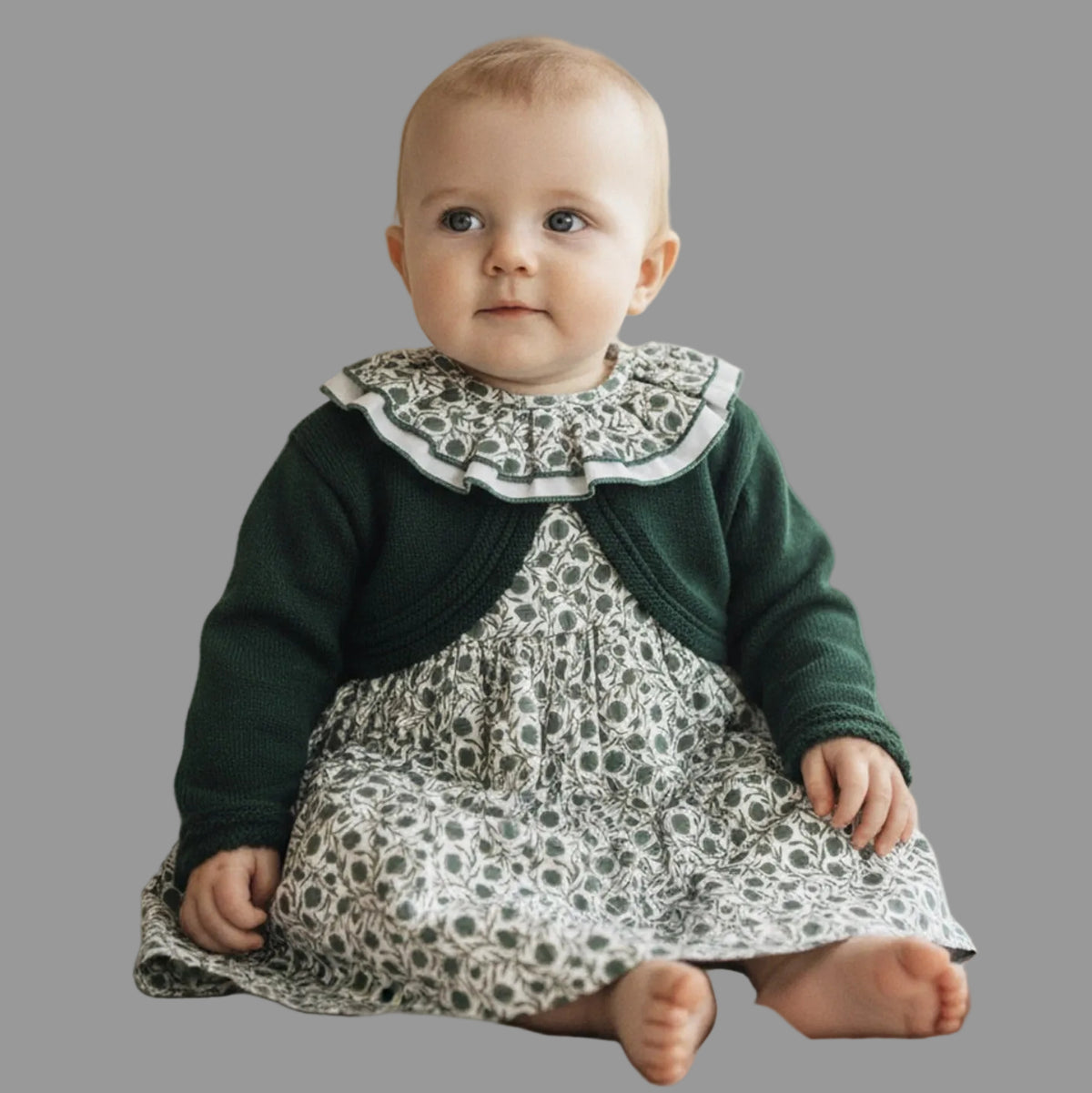 Vestido Estampado Verde con Chaqueta BABY FERR