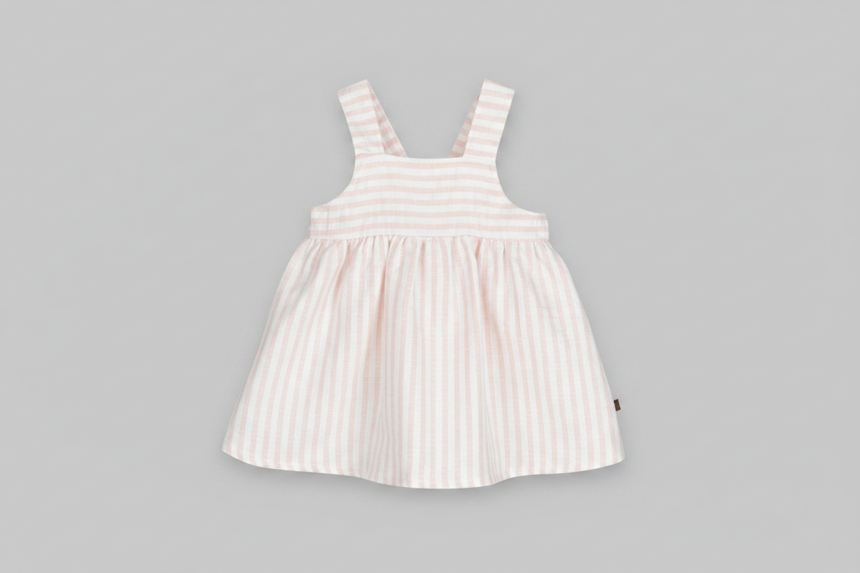 Vestido Rosa de Rayas