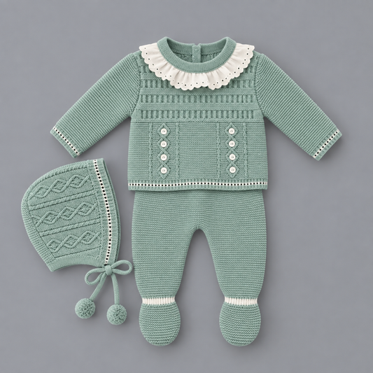 Conjunto de Punto Bebé GLORY BEBÉ - Verde