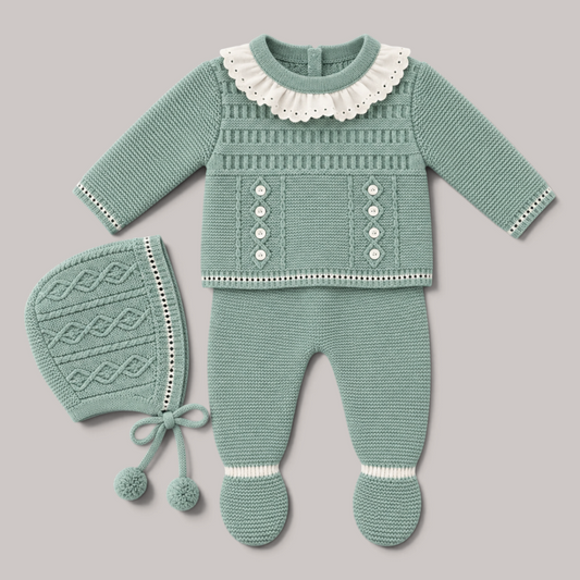 Conjunto de Punto Bebé GLORY BEBÉ - Verde