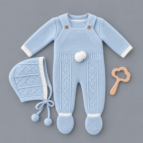Conjunto Bebé de Punto con Peto GLORY BEBÉ