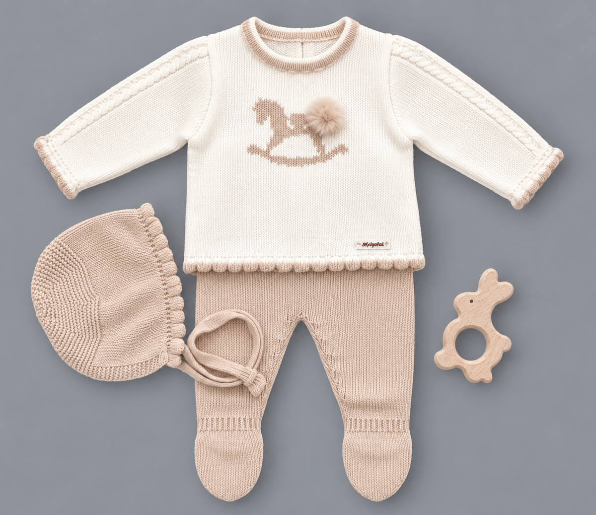 Conjunto Bebé de Punto con Caballito DON ALGODÓN