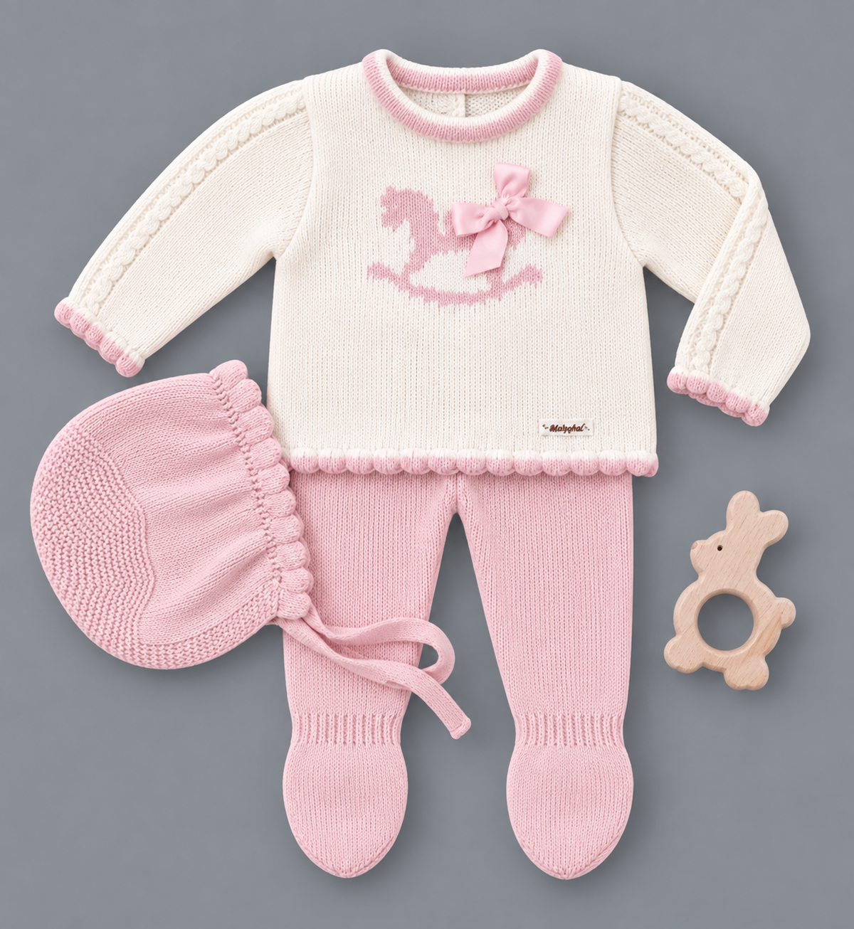 Conjunto Bebé de Punto con Caballito DON ALGODÓN