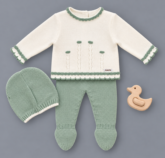 Conjunto de Punto Bebé DON ALGODÓN - Verde
