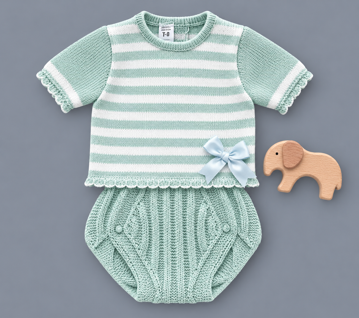 Conjunto Bebé de Punto LA CASITA - Verde