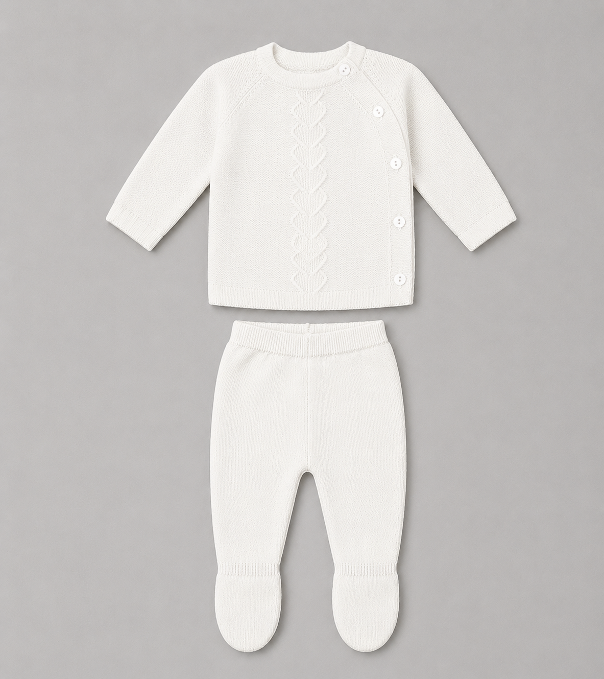 Conjunto Bebé de Punto Blanco