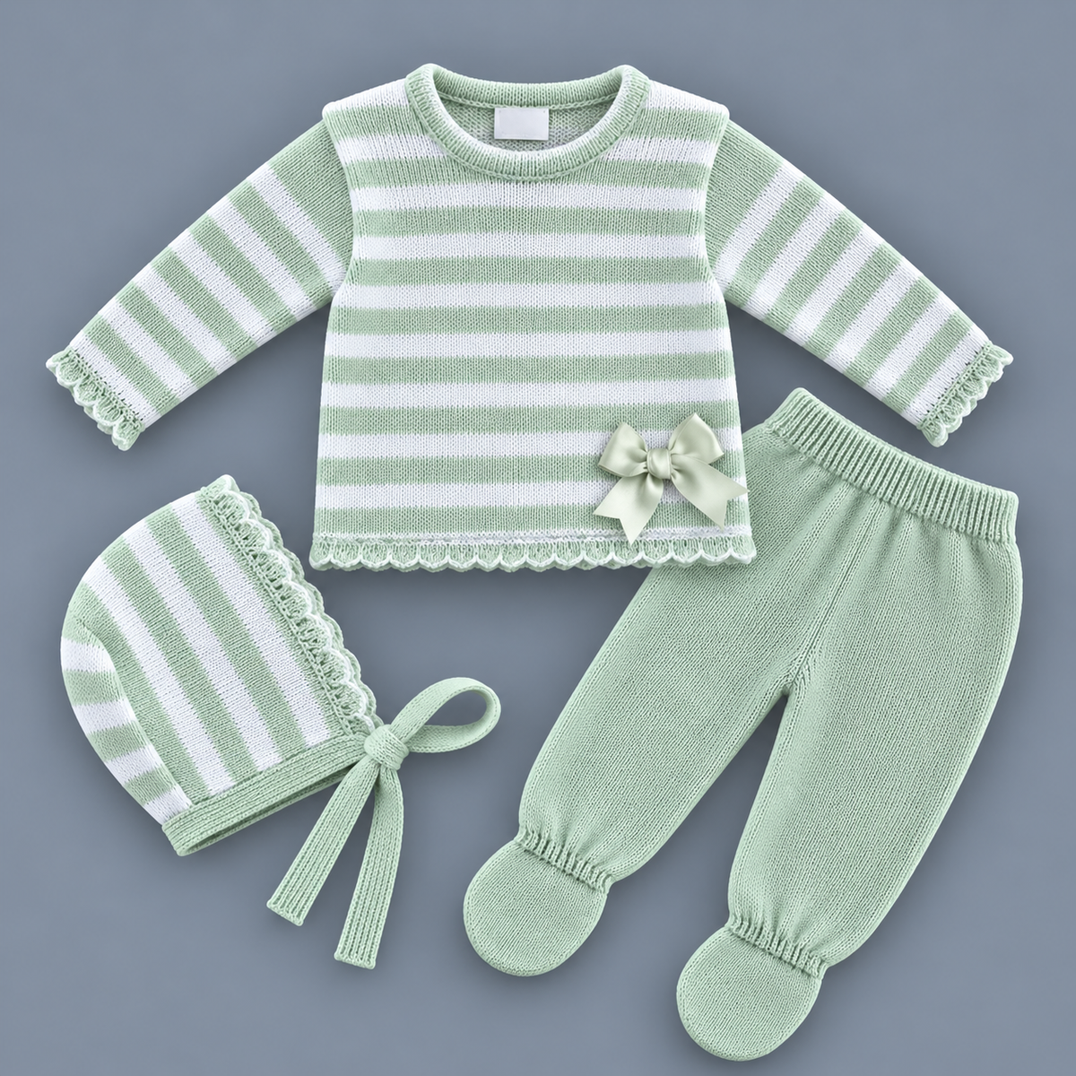 Conjunto de Punto de Rayas LA CASITA DE PEPITO