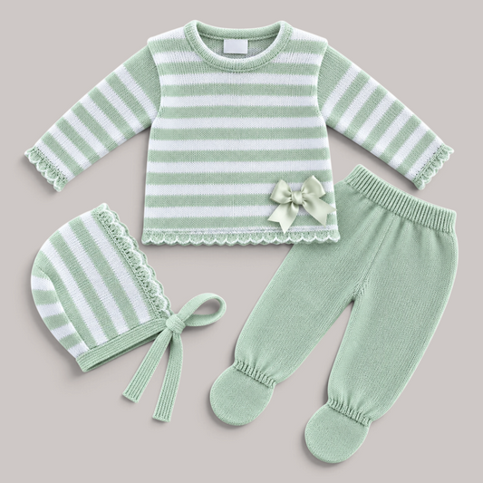 Conjunto de Punto de Rayas LA CASITA DE PEPITO