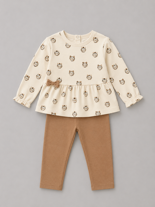 Conjunto Infantil Niña Street Monkey – Estampado Algodón