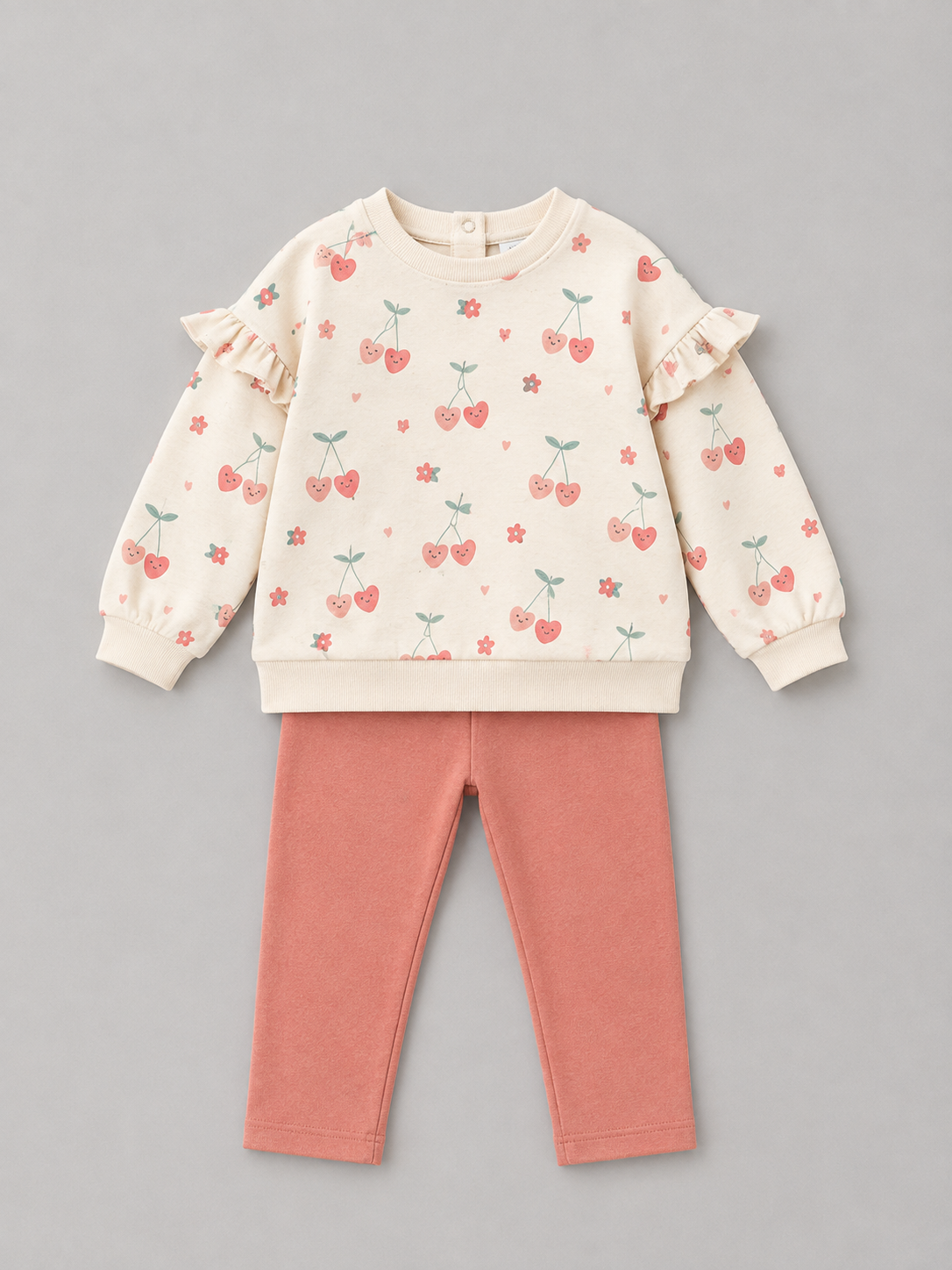 Conjunto Infantil Niña Street Monkey – Flores Algodón