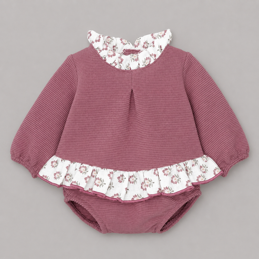 Conjunto Bebé Rosa con Flores