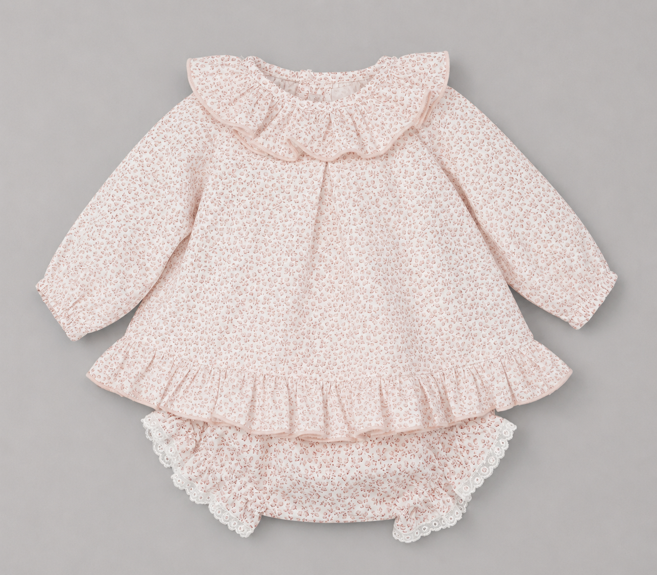 Conjunto Bebé Flores Rosa