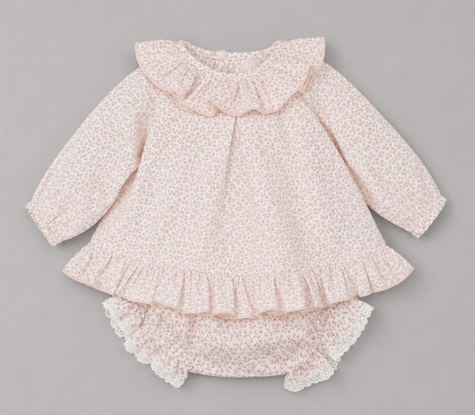 Conjunto Bebé Flores Rosa
