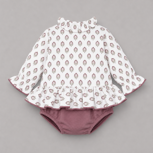 Conjunto Floral Rosa Bebé