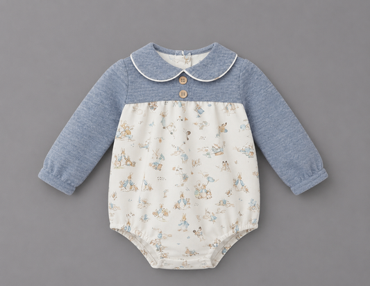 Body de Bebé Azul con Estampado