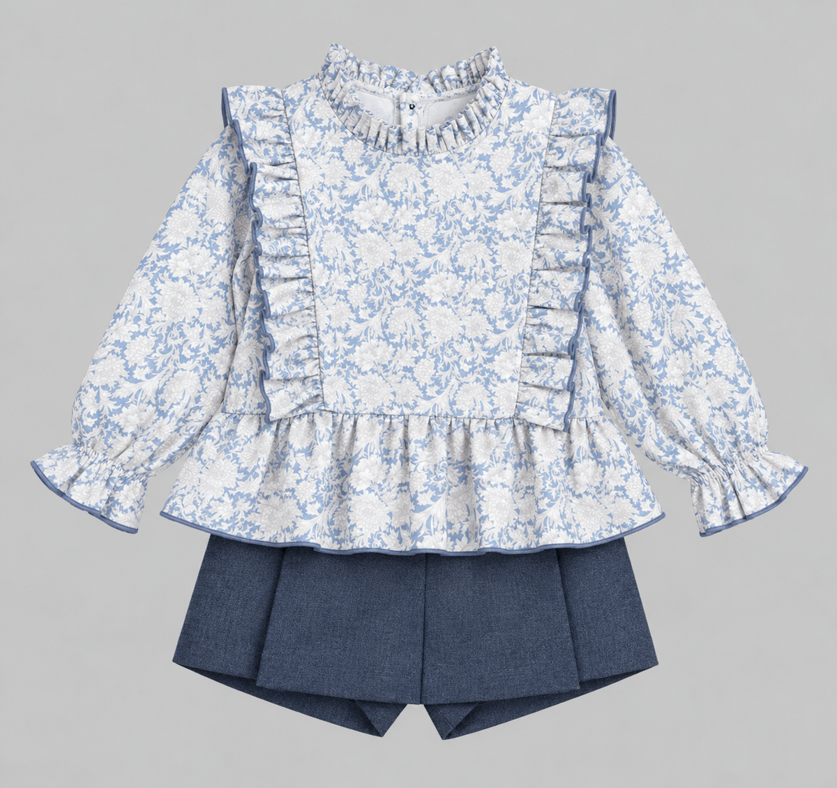 Conjunto Blusa/Pantalón Azul Calamaro