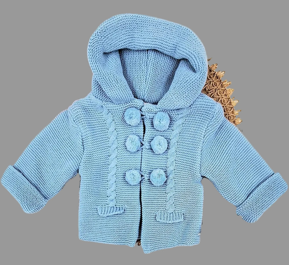 Abrigo de Punto con Borlas BABY FASHION - Azul