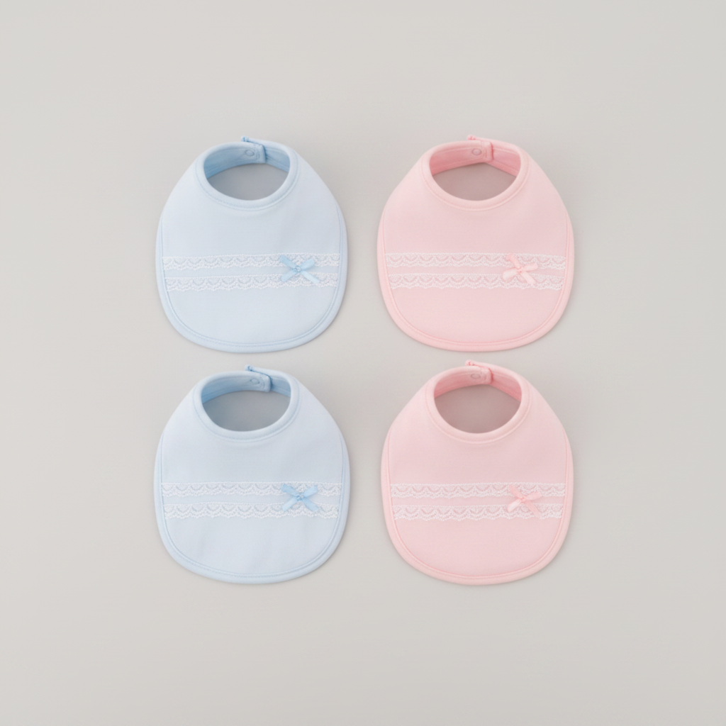 Baberos “Dulce Encanto” – Azul & Rosa