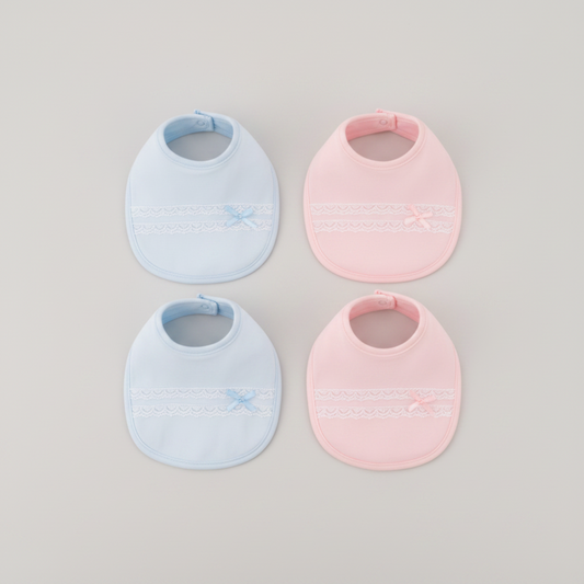 Baberos “Dulce Encanto” – Azul & Rosa