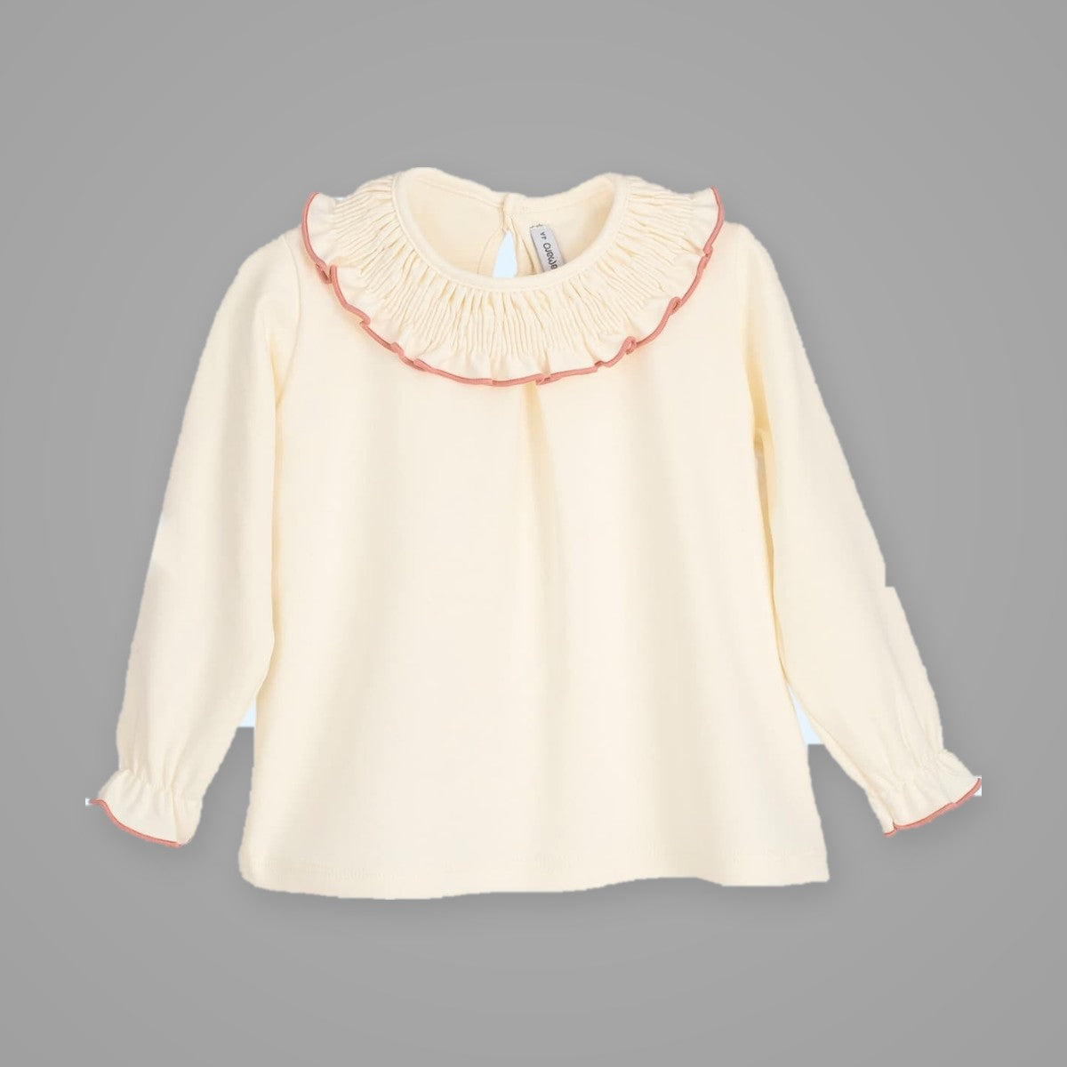 Blusa Titán Gom con Cuello Smock CALAMARO - Nude
