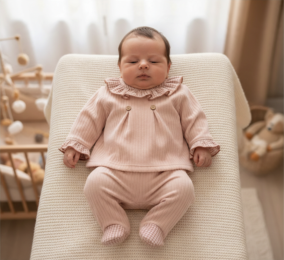 Conjunto Bebé Niña Pana Rosa BABY FERR