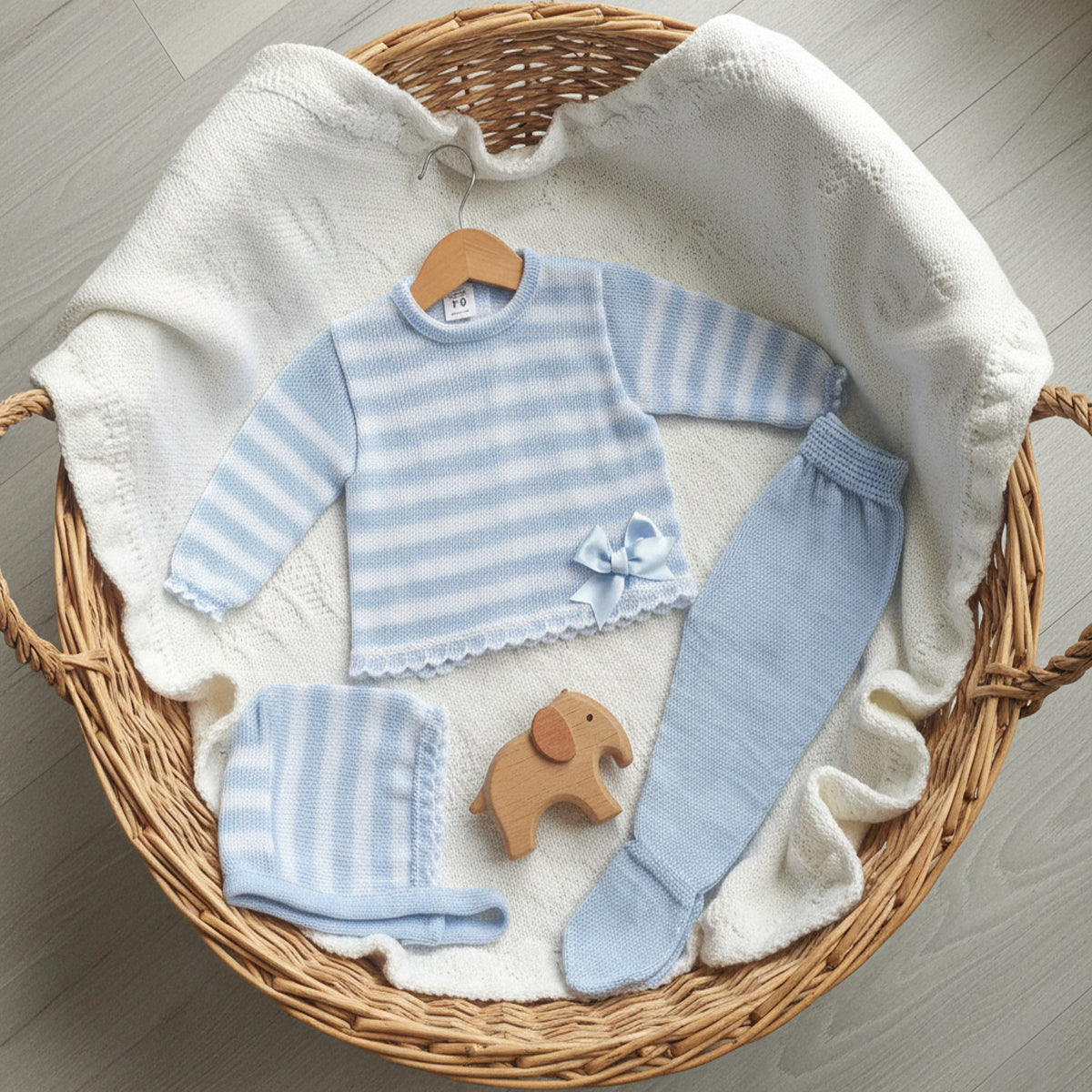 Conjunto de Punto de Rayas LA CASITA DE PEPITO