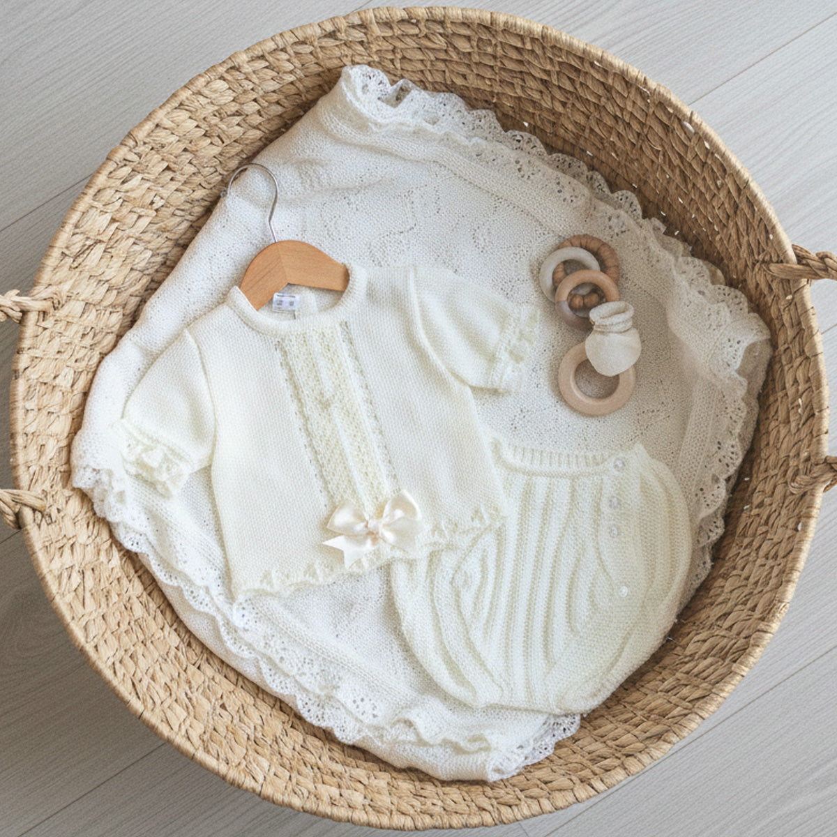 Conjunto de Punto con Encaje LA CASITA