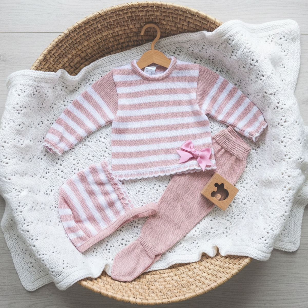 Conjunto de Punto de Rayas LA CASITA DE PEPITO