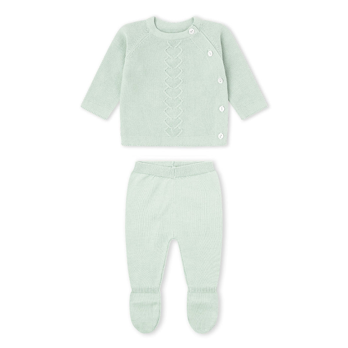 Conjunto de Punto Verde Agua para Bebé