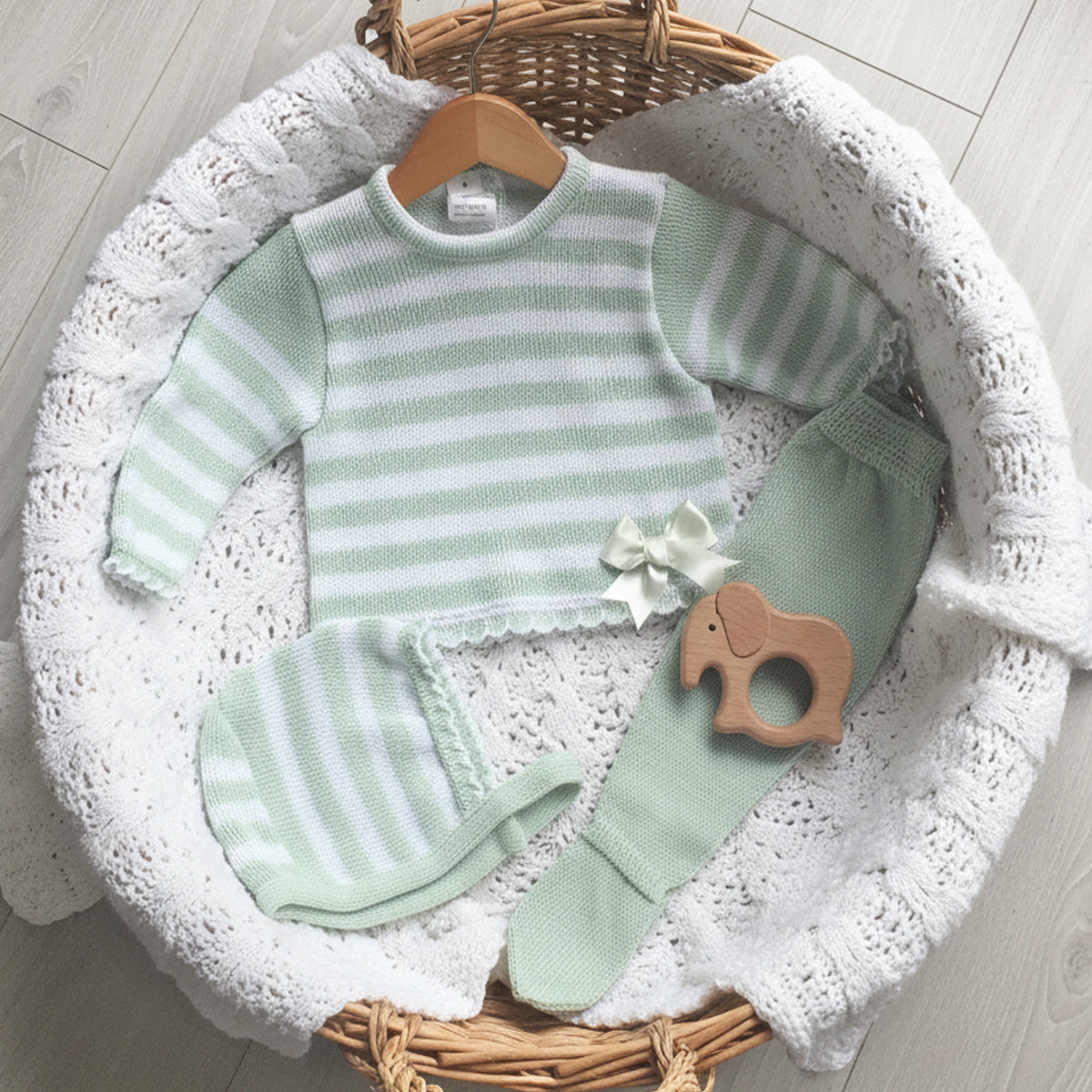 Conjunto de Punto de Rayas LA CASITA DE PEPITO