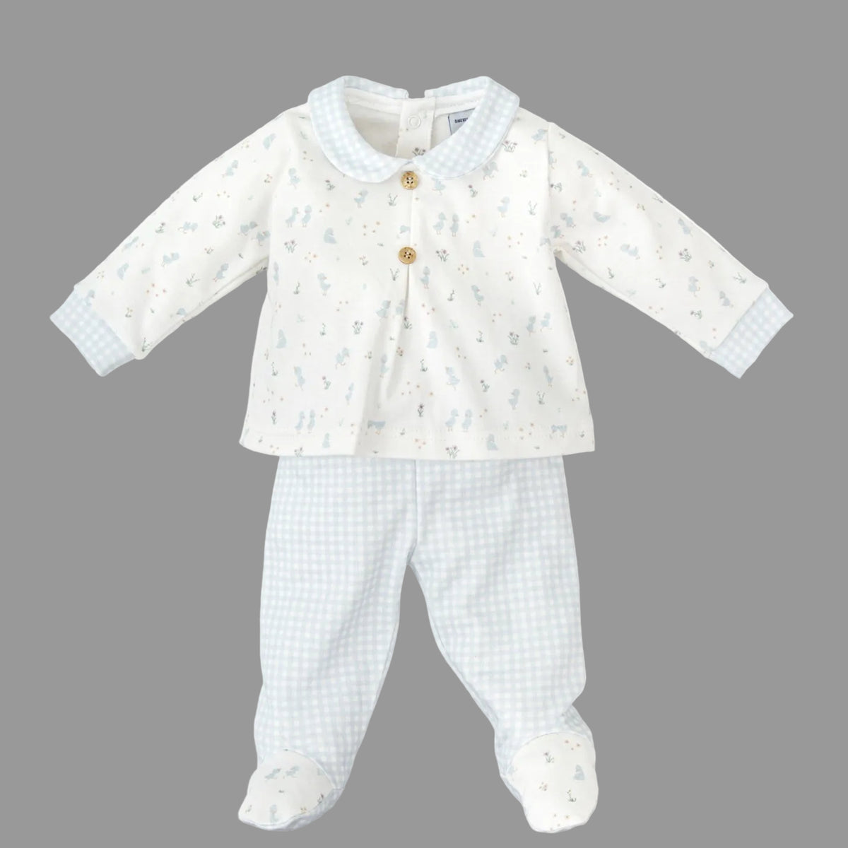 Conjunto Bebé Nido Azul con Polaina BABIDU