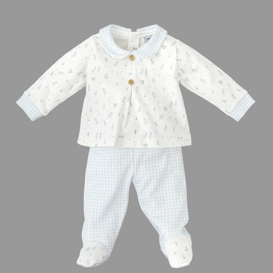 Conjunto Bebé Nido Azul con Polaina BABIDU