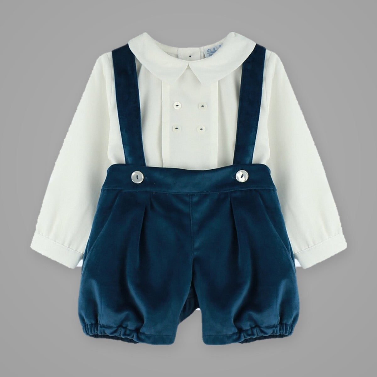 Conjunto Camisa y Peto de Terciopelo Marino DULCE DE FRESA