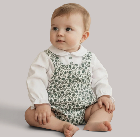Conjunto Peto Verde Estampado con Blusa BABY FERR