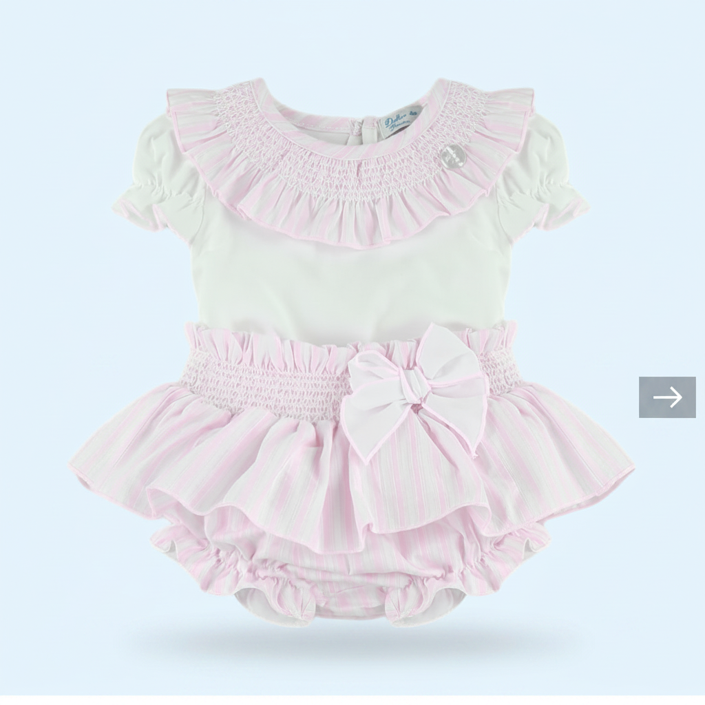 Conjunto Pololo Cielo de Algodón Rosa