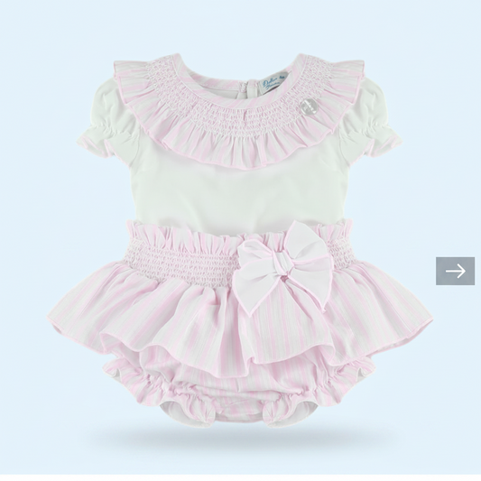 Conjunto Pololo Cielo de Algodón Rosa