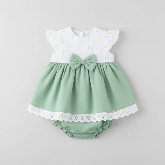 Conjunto Bebé Chambrita Lazo con Braguita Bellis