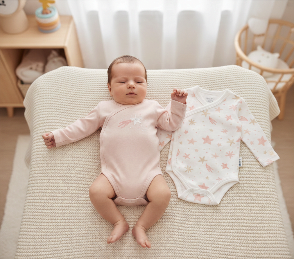 Pack 2 Bodies Cruzados Estrellas Rosa YATSI BABY