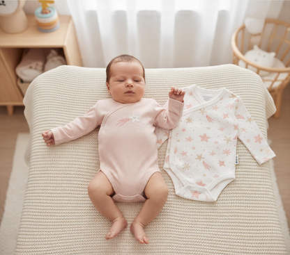 Pack 2 Bodies Cruzados Estrellas Rosa YATSI BABY