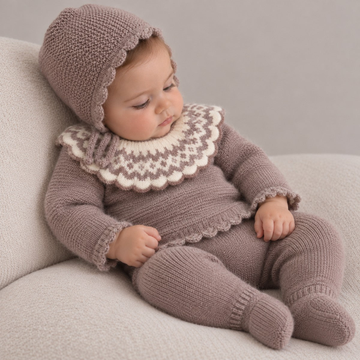 Conjunto de Lana Angora 3 Piezas DON ALGODÓN