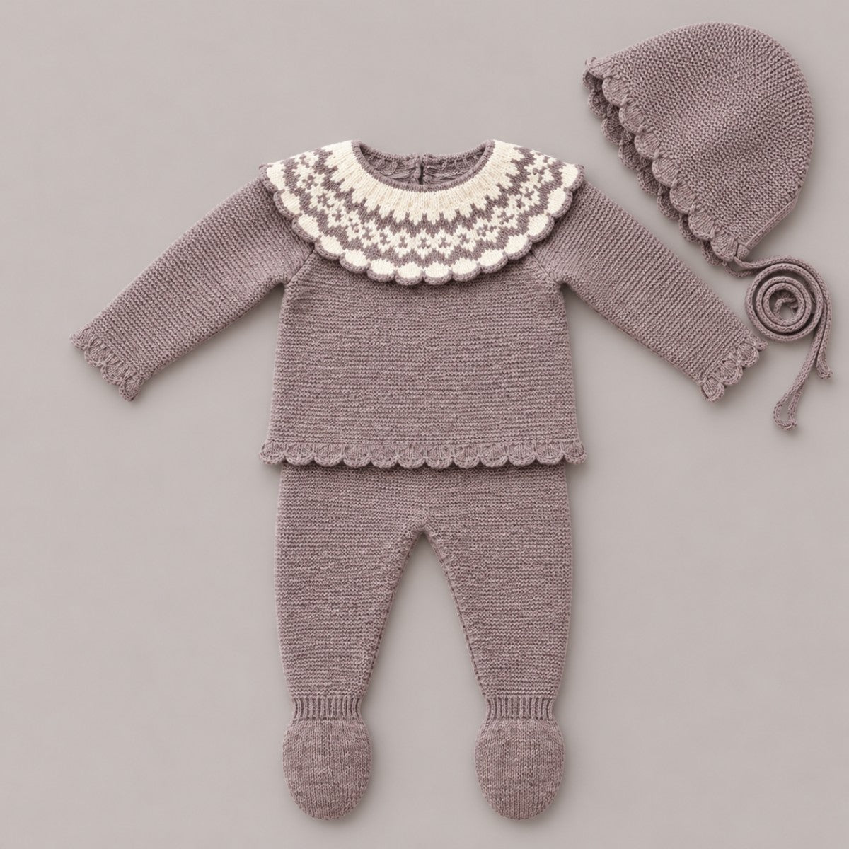 Conjunto de Lana Angora 3 Piezas DON ALGODÓN