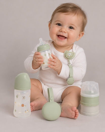 Set Regalo 6 Piezas Biberones y Chupete INTERBABY