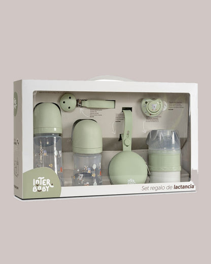 Set Regalo 6 Piezas Biberones y Chupete INTERBABY
