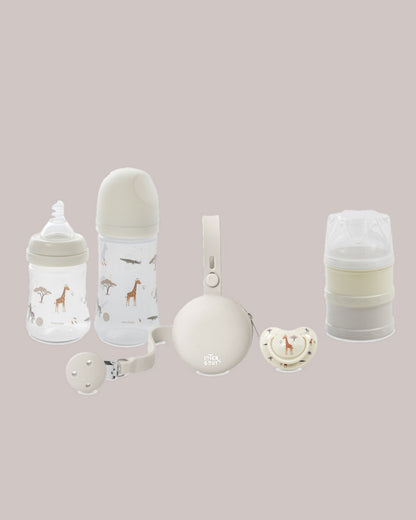 Set Regalo 6 Piezas Biberones y Chupete INTERBABY