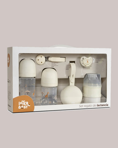 Set Regalo 6 Piezas Biberones y Chupete INTERBABY