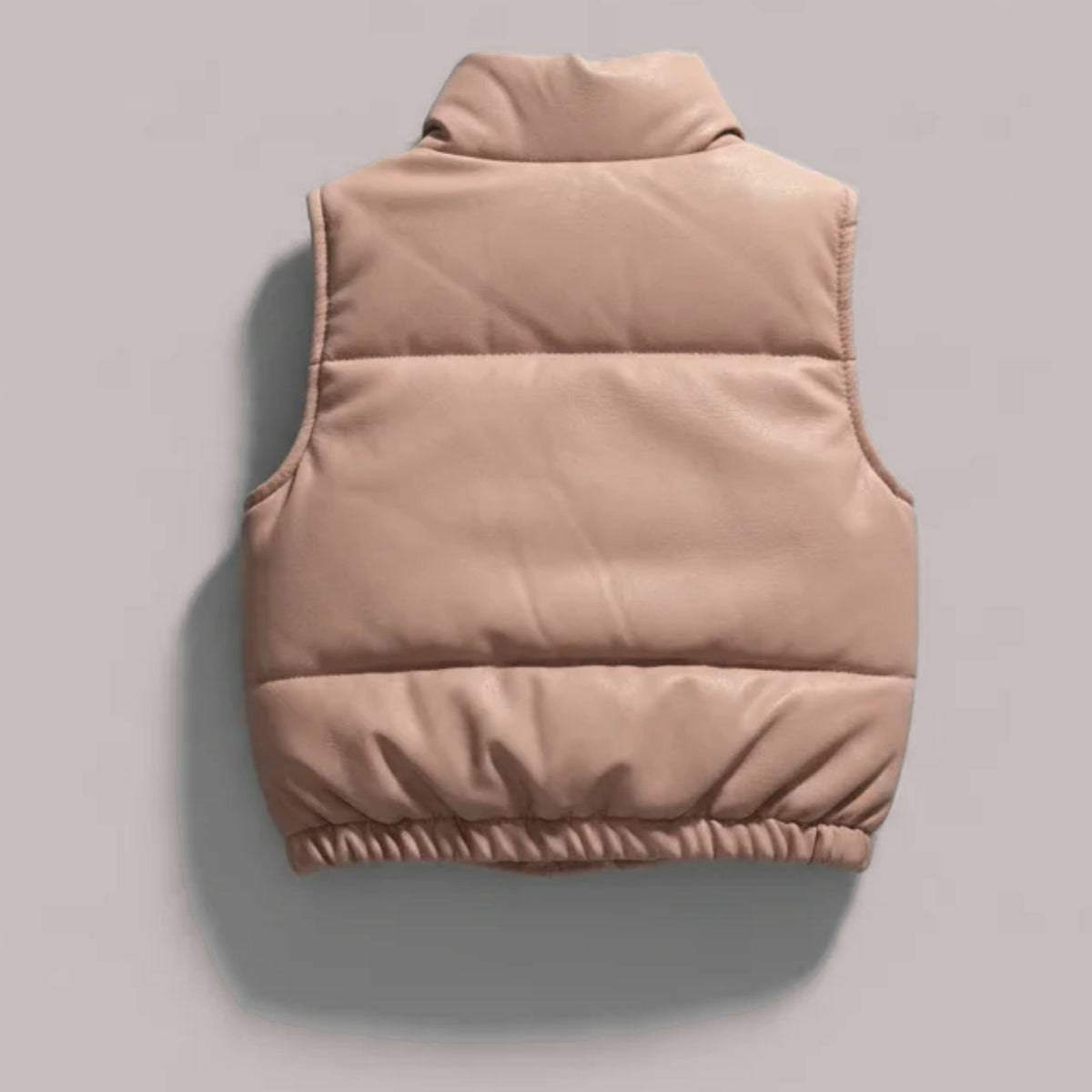 Chaleco Acolchado Polipiel Rosa